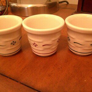 Longaberger 3 votives 2 gree and 1 red New